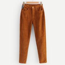 Shein Solid Corduroy Pants