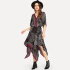 Shein Hanky Hem Wrap Dress