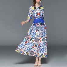 Shein Botanical Print Longline Dress