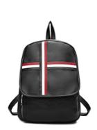 Shein Cross Striped Flap Backpack