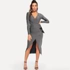 Shein Asymmetric Hem Glitter Dress
