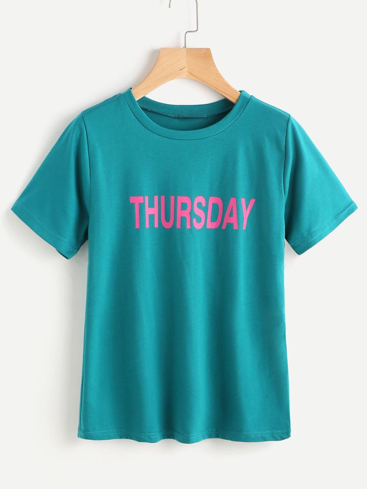 Shein Thursday Print Tee