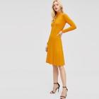 Shein Button Front Ribbed Knit Dress