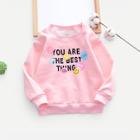 Shein Toddler Girls Letter Print Sweatshirt