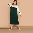 Shein Plus Color Block Night Dress