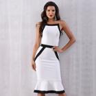 Shein Zip Back Mermaid Hem Slip Dress