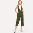 Shein Pocket & Button Up Pleated Jumpsuit