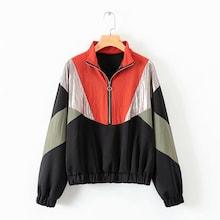 Shein Cut And Sew Half Zip Sweatshirt