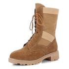 Shein Lace Up High Top Suede Boots