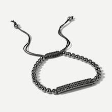 Shein Men Bar Design Beaded Bracelet