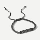 Shein Men Bar Design Beaded Bracelet