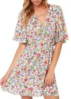 Rosewe Charming Print Design Cutout Pattern A Line Dress