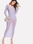 Shein Transparent Fitted 2 Piece Dress