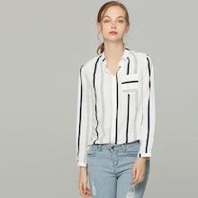 Shein Pocket Stripe Shirt