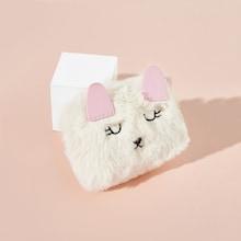 Shein Girls Cartoon Design Faux Fur Bag