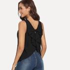 Shein Bow Knot Curved Back Shell Top