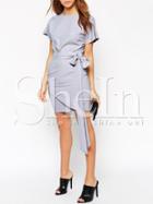 Shein Grey Short Sleeve Bodycon Dress