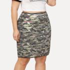 Shein Plus Camo Print Bodycon Skirt