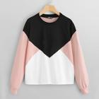 Shein Drop Shoulder Cut And Sew Pullover