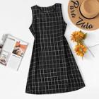 Shein Keyhole Back Checked Dress