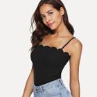 Shein Scalloped Fitted Cami Top