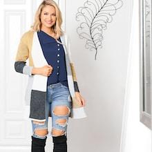 Shein Color Block Cardigan