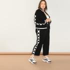 Shein Plus Checked Sideseam Zip Up Sweatshirt & Pants Set