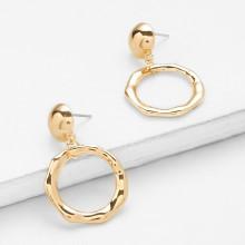 Shein Slim Hoop Drop Earrings