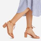 Shein Bow Front Strappy Heeled Sandals