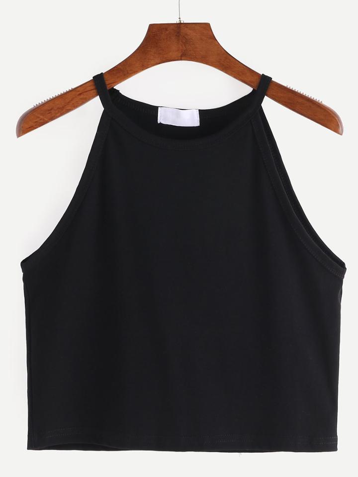 Shein High Neck Crop Cami Top