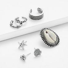 Shein Starfish & Scallop Design Earring Set
