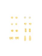 Shein Bow & Leaf Design Earring Set