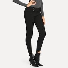 Shein Double Breasted Skinny Jeans
