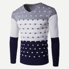 Shein Men Color Block  Striped Sweater