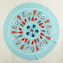 Shein Shell Print Round Beach Blanket