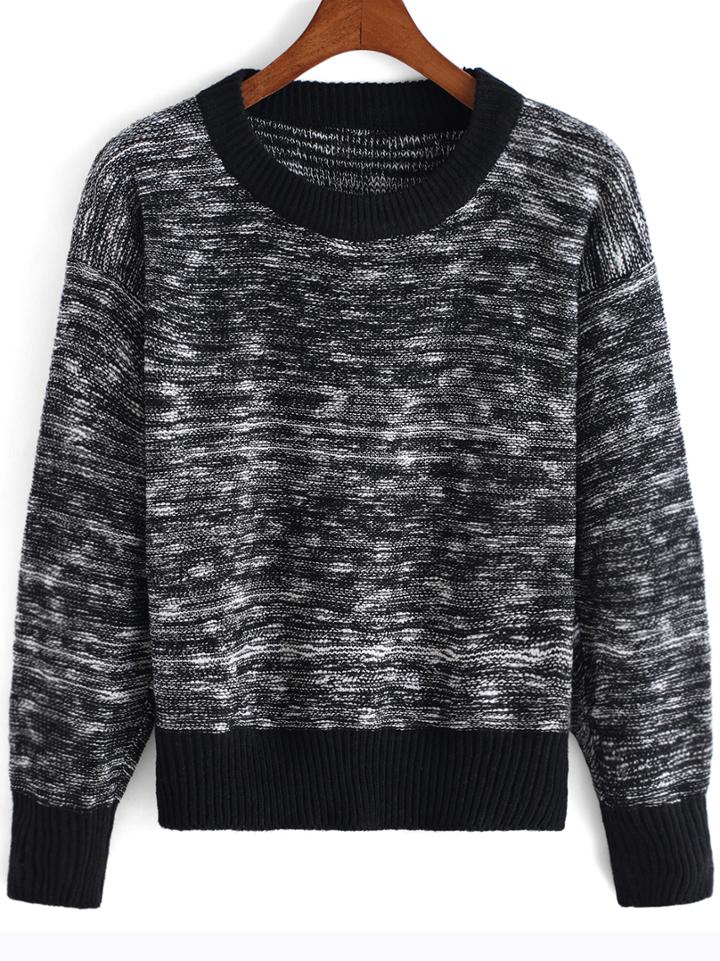 Shein Black Round Neck Loose Sweater