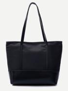 Shein Black Pu Trim Nylon Tote Bag