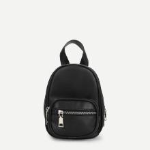 Shein Pocket Front Pu Backpack