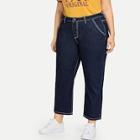 Shein Plus Contrast Stitch Jeans