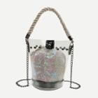 Shein Clear Bucket Bag With Sequin Inner Pouch