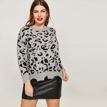 Shein Plus Drop Shoulder Raw Hem Jumper