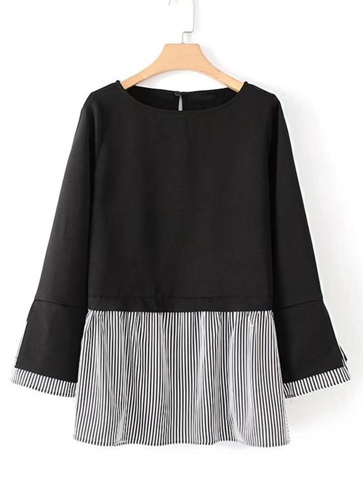 Shein 2 In 1 Striped Babydoll Blouse