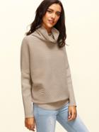 Shein Apricot Cowl Neck Long Sleeve Sweater
