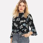 Shein Ruffle Sleeve Floral Blouse