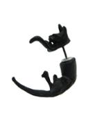 Shein Unique Style Black Alloy Animal Shape Long Lion Head Stud Earring
