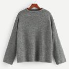 Shein Dropped Shoulder Marled Knit Jumper