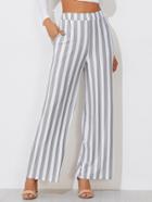 Shein Block Striped Wide Leg Pants