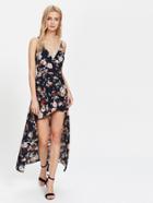 Shein Floral Print Asymmetrical Playsuit