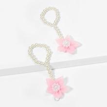 Shein Baby Faux Pearl Chain Anklet 1pair