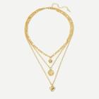 Shein Heart & Round Pendant Chain Necklace